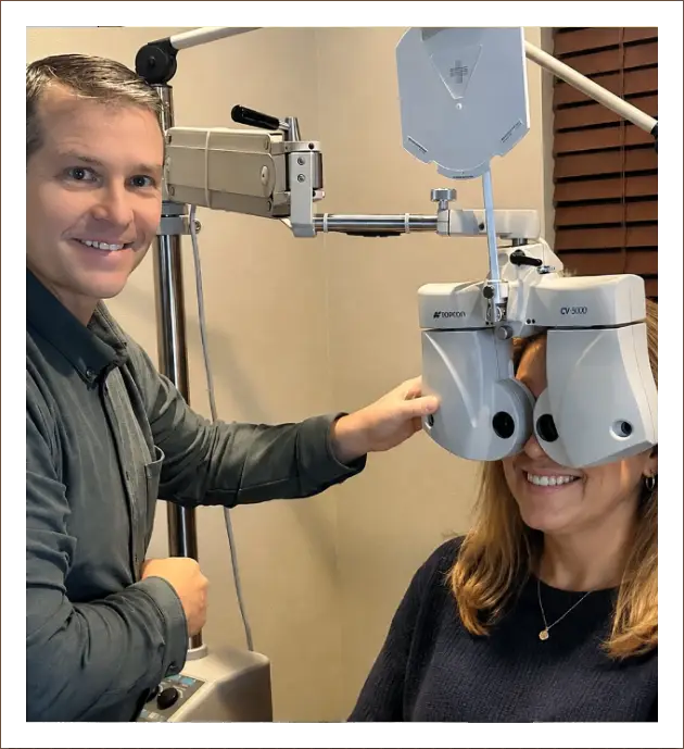 Doctor testing Eyes
