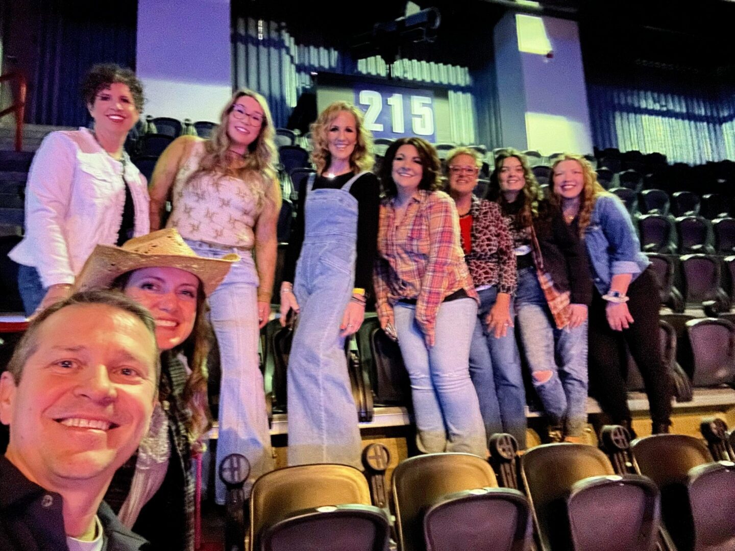 Happy group at indoor event