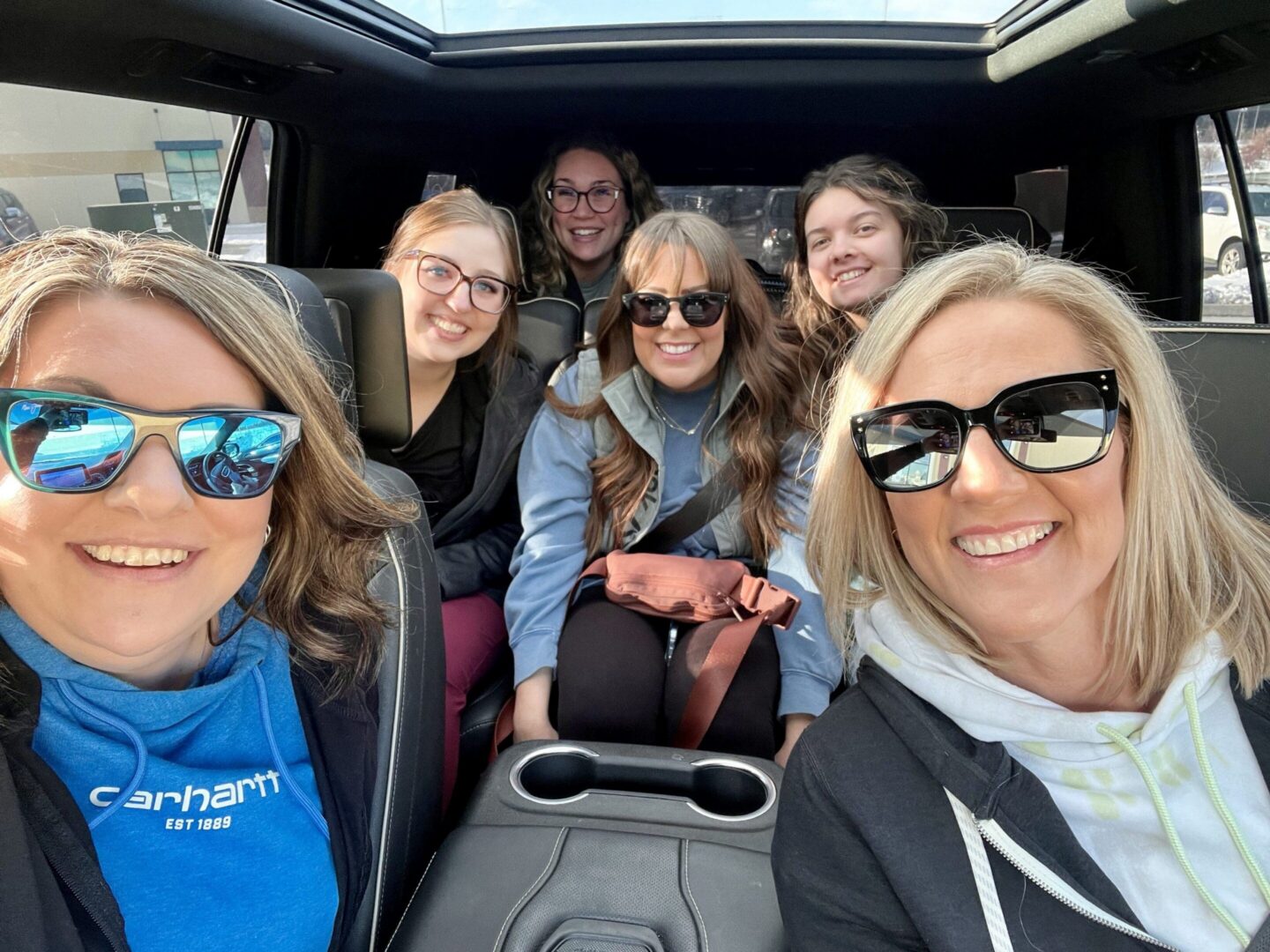 Group selfie with sunglasses
