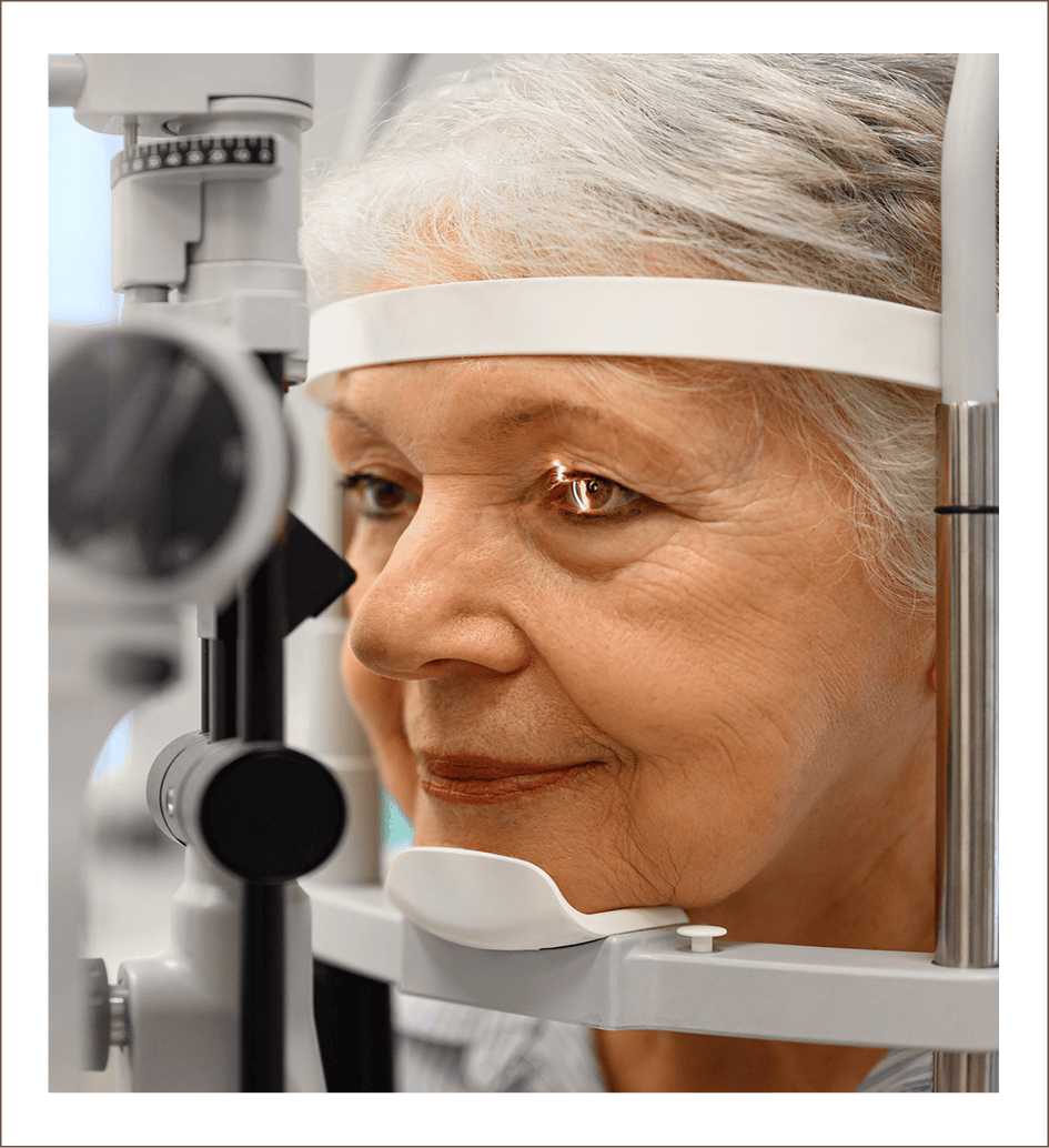 Patient discussing vision options with doctor