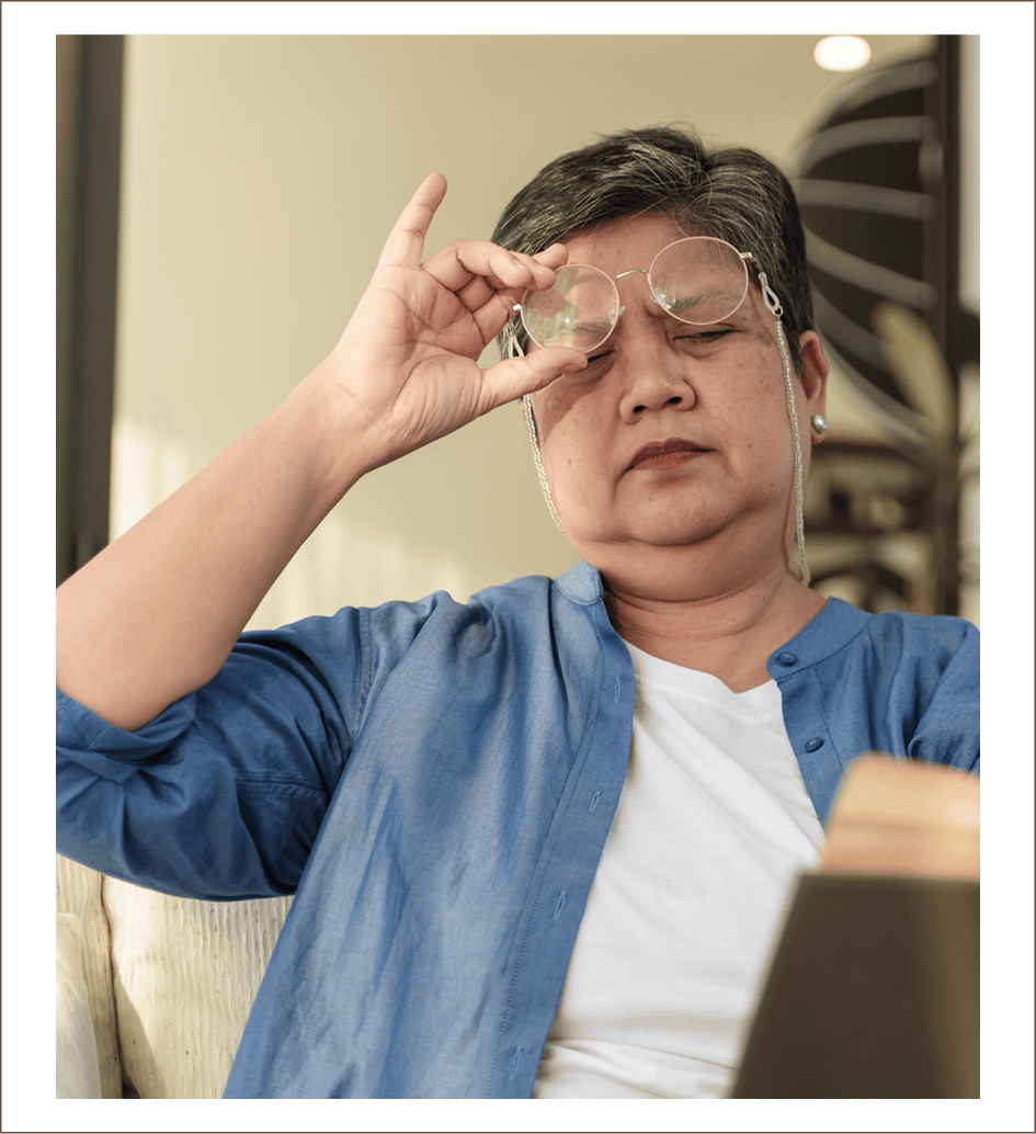 Visual representation of eye examination