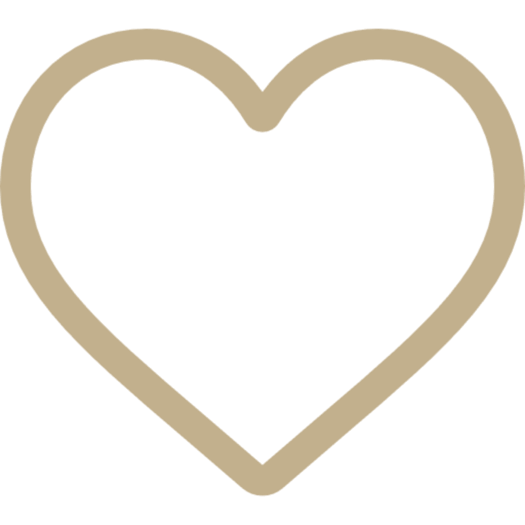 Outline of a beige heart shape.